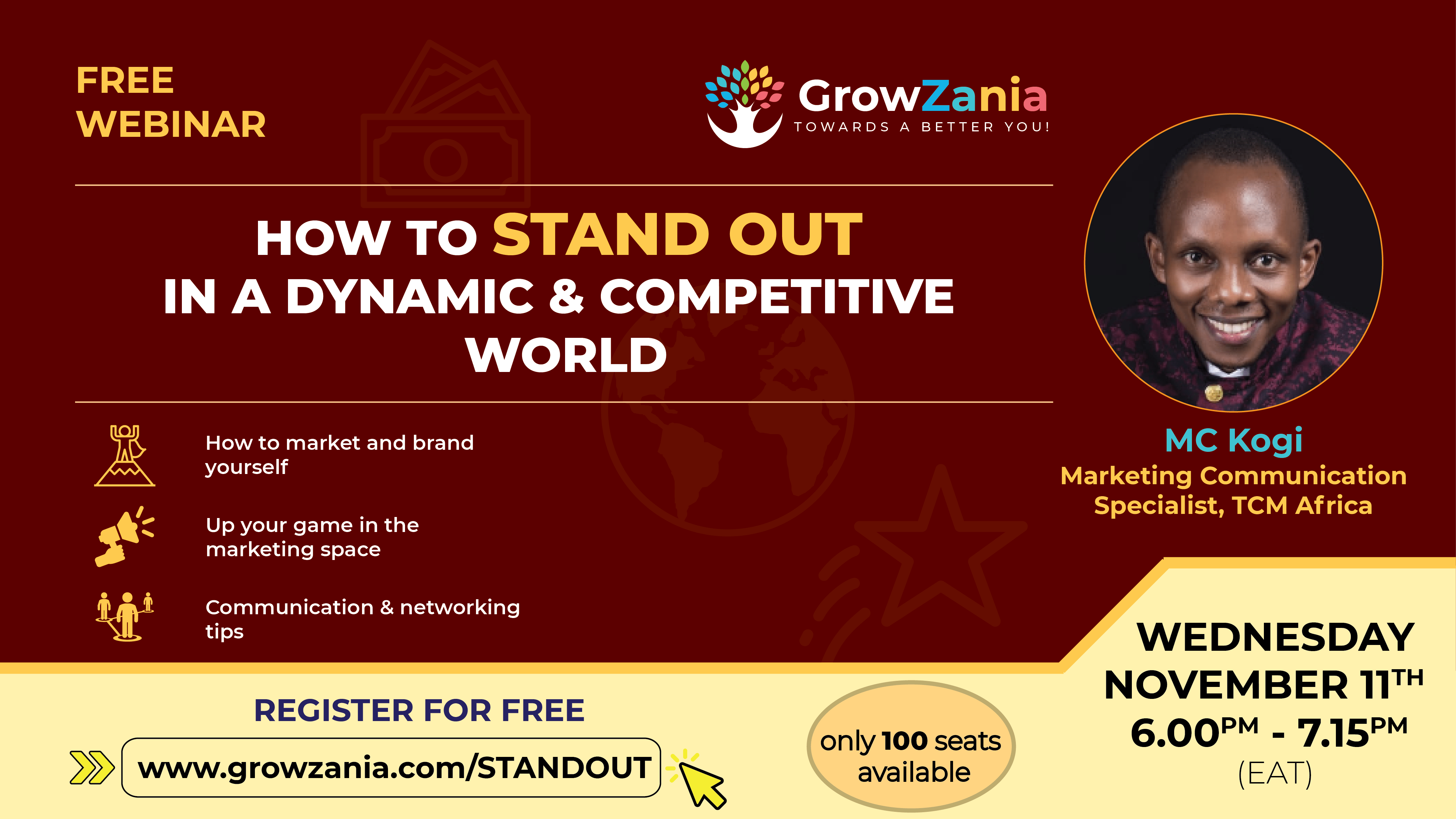 Read more about the article How to stand out in a dynamic and competitive environment – Webinar – Nov 11th 2020, 6pm EAT