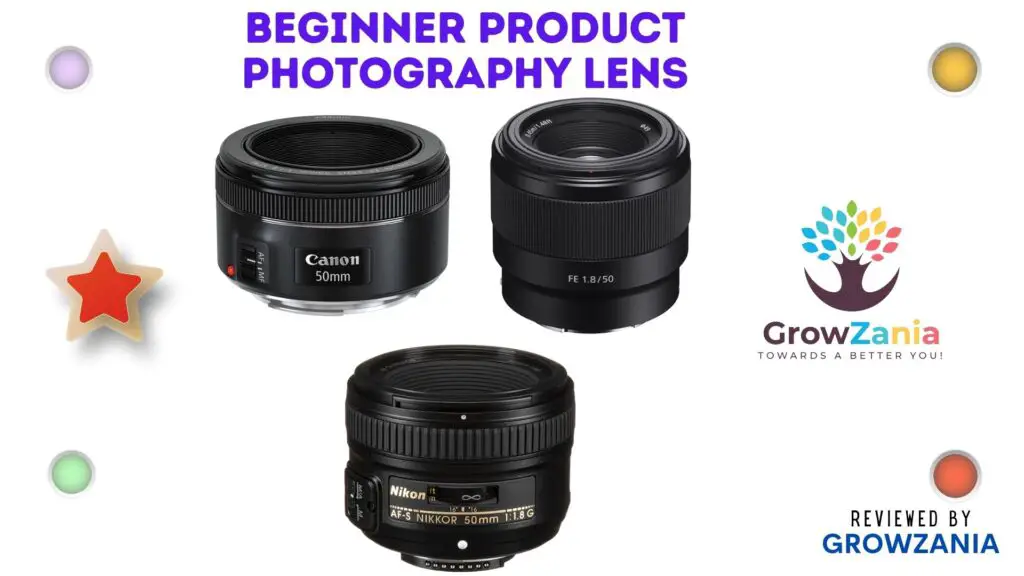 Beginner Product Photography Lens - Canon, Nikon, or Sony 50mm Lens