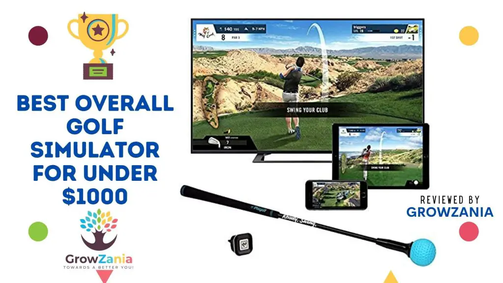 Best Overall Golf Simulator for under $1000: Phigolf Mobile and Home Smart Golf Game Simulator with Swing Stick
