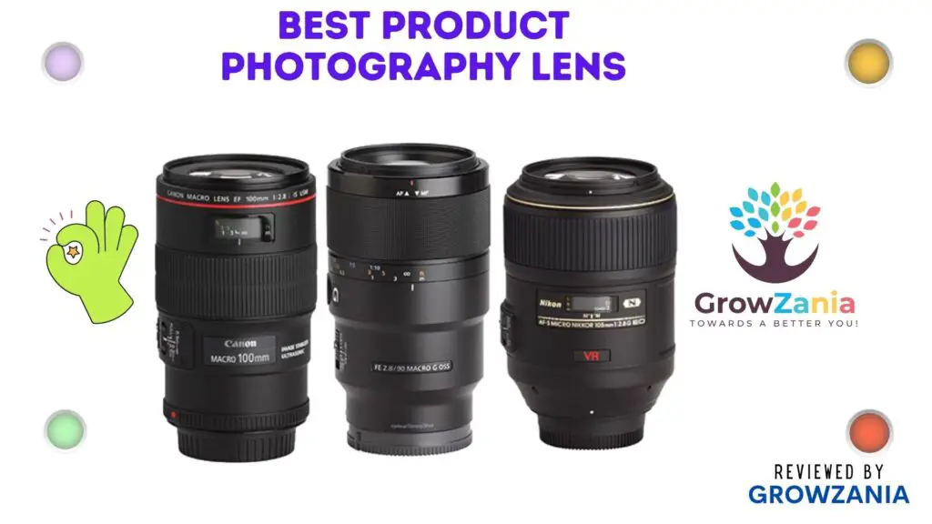 Best Product Photography Lens - Canon 100mm, Nikon 105mm, and Sony 90mm Macro lens