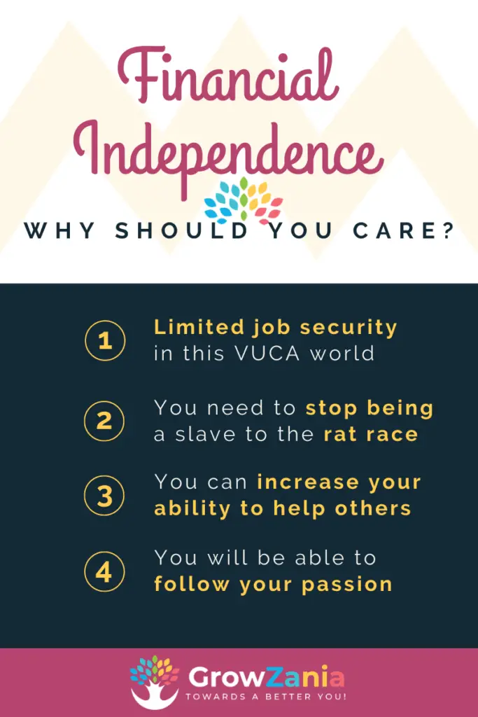 Reasons why you should work towards financial independence