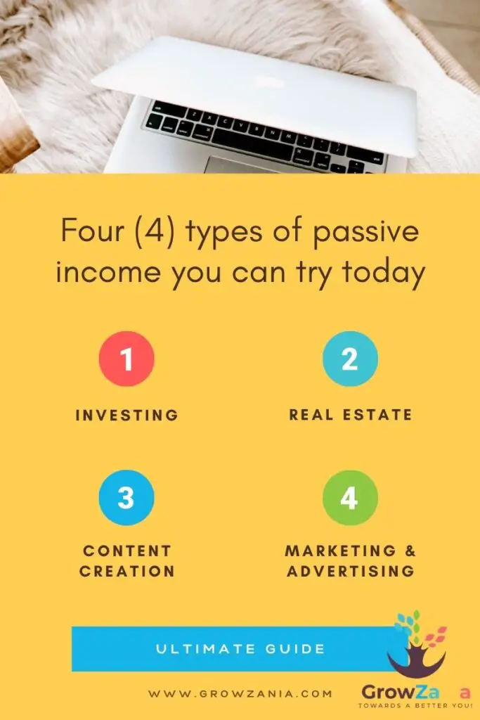 Four (4) types of passive income you can try today
