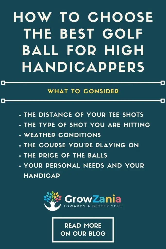 How to choose the best golf balls for golfers with a high handicap