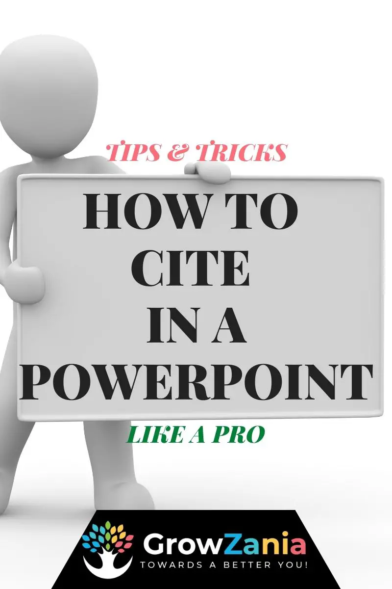 How to cite in a PowerPoint