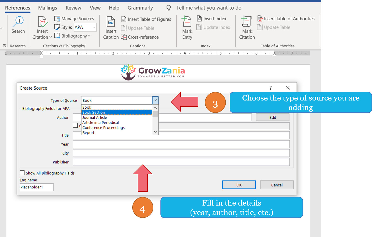 how to insert a citation into powerpoint